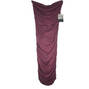 NWT For21 Strapless Fitted Burgundy Knit